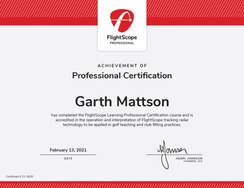 FlightScope Certificate